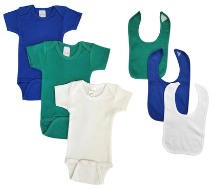 Unisex Baby 6 Pc Onezies NC_0459