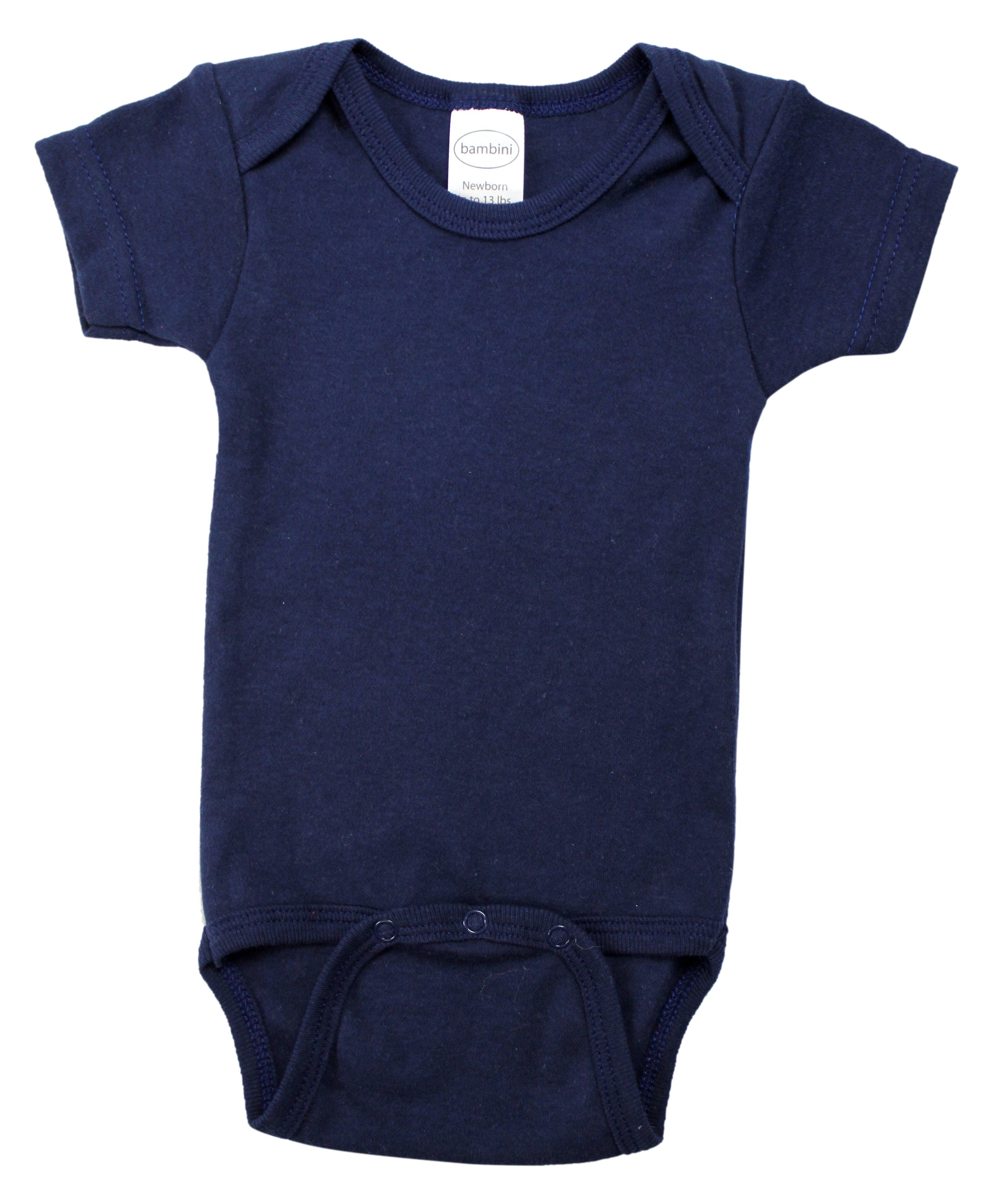 Navy Interlock Short Sleeve Bodysuit Onezie 0010.Navy