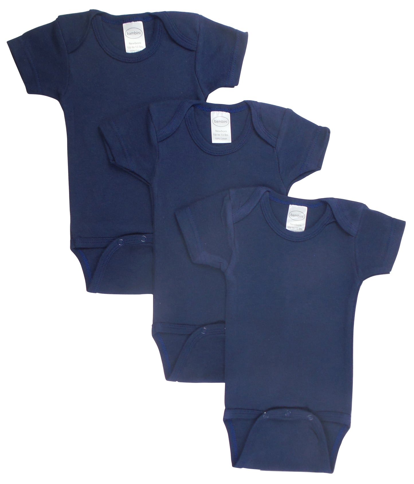 Navy Bodysuit Onezies (Pack of 3) 0010.Navy.3