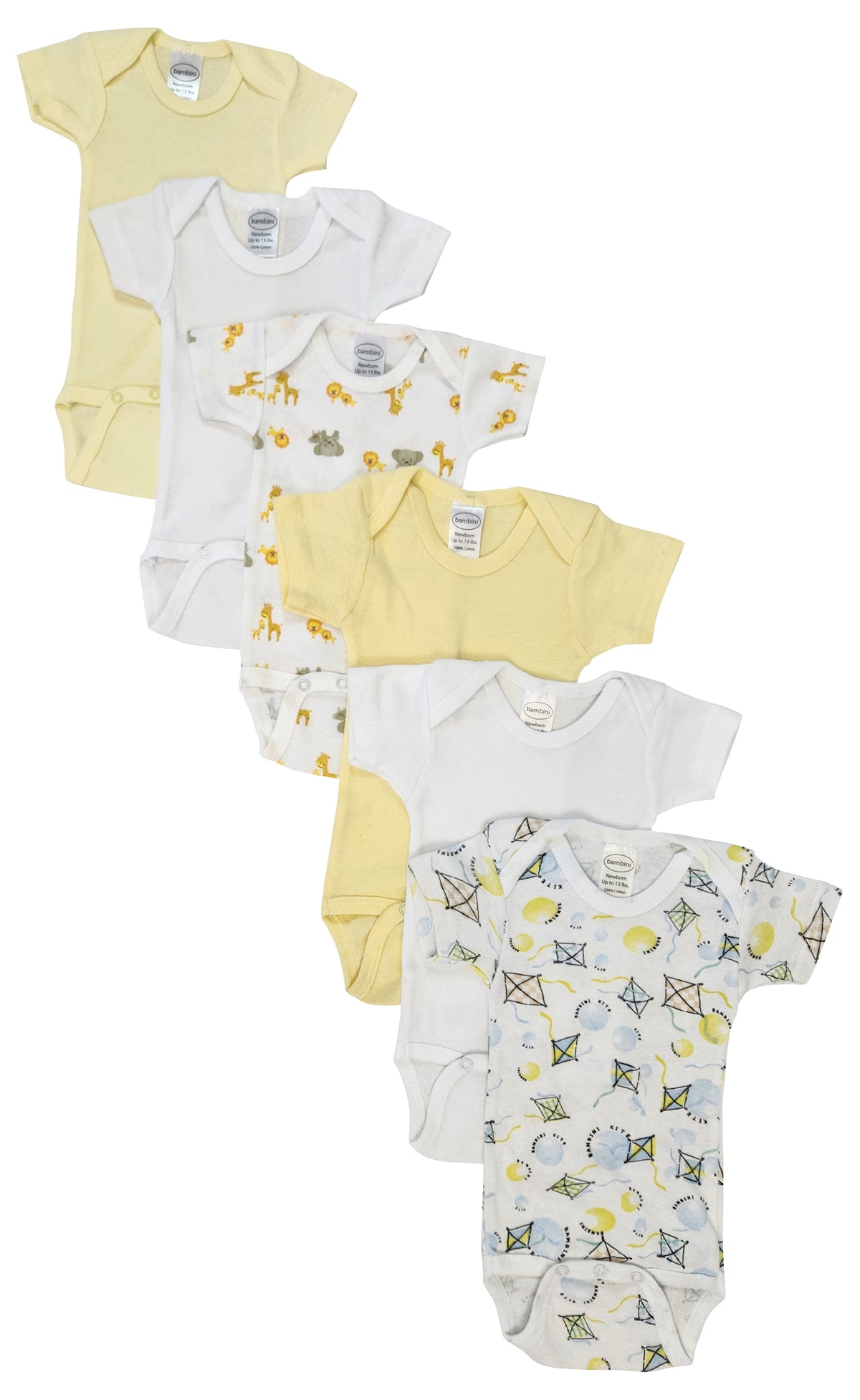 Unisex Baby 6 Pc Bodysuits NC_0434