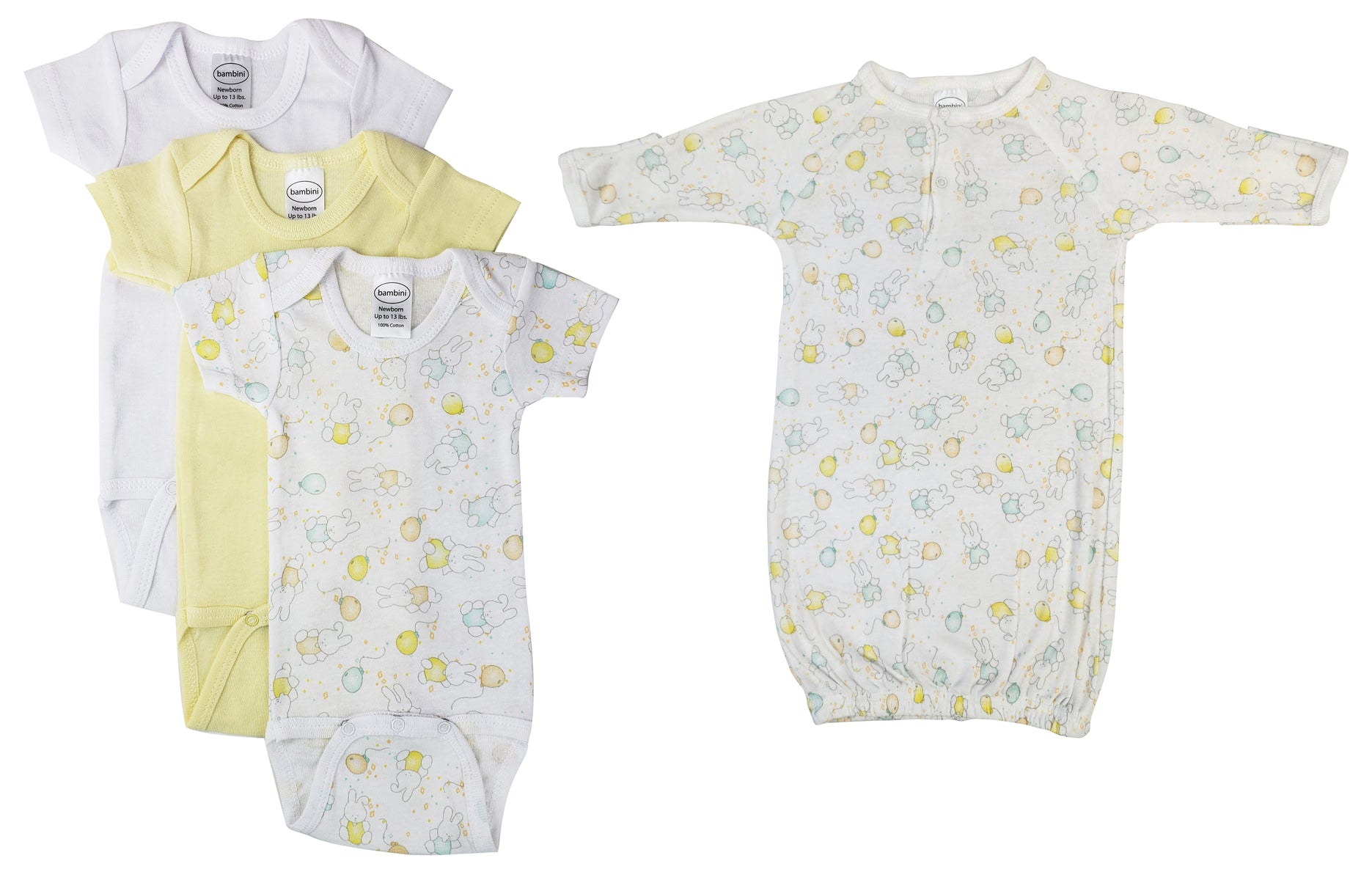 Unisex Baby 4 Pc Layette Sets NC_0439