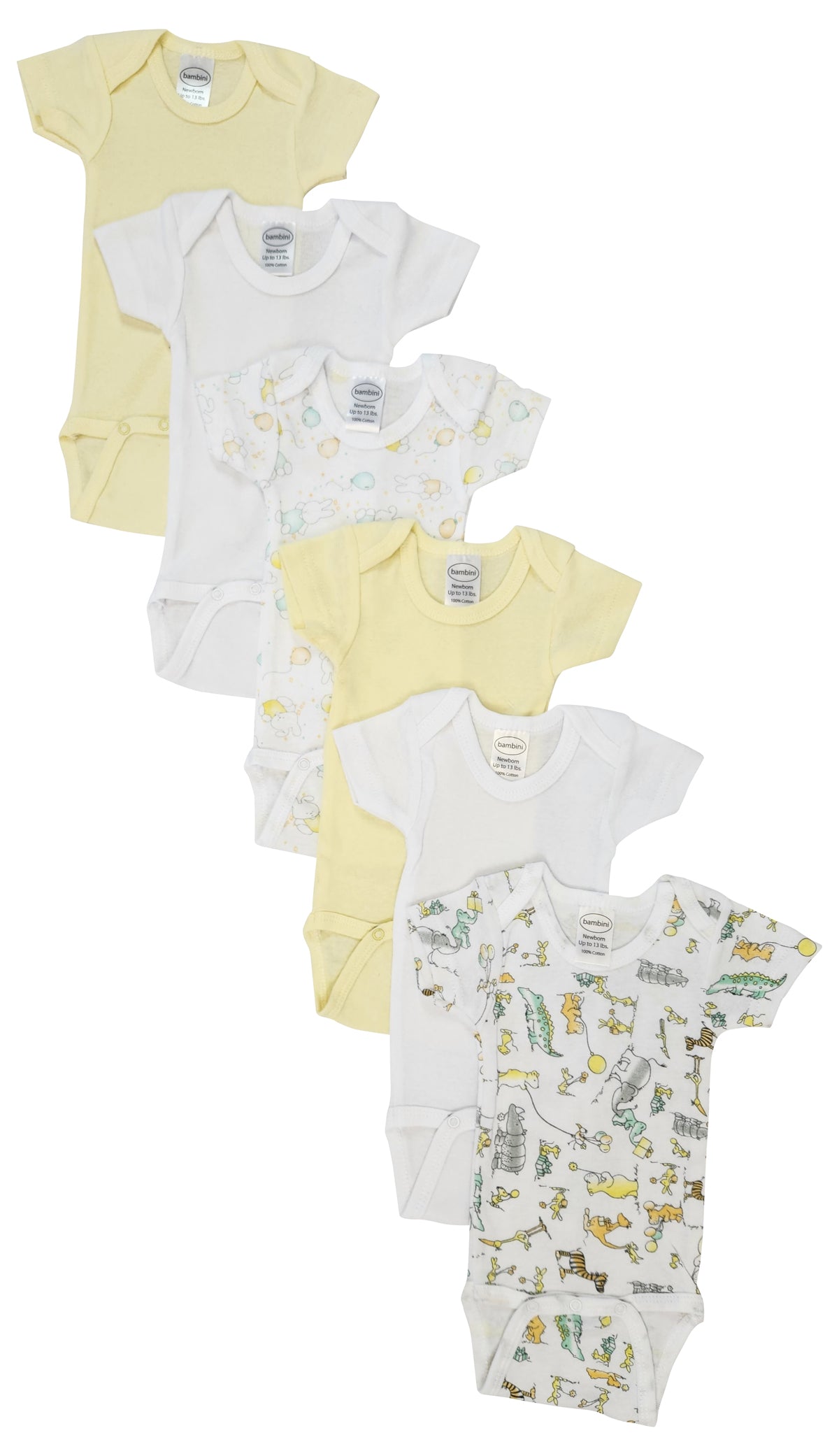 Unisex Baby 6 Pc Onezies NC_0447