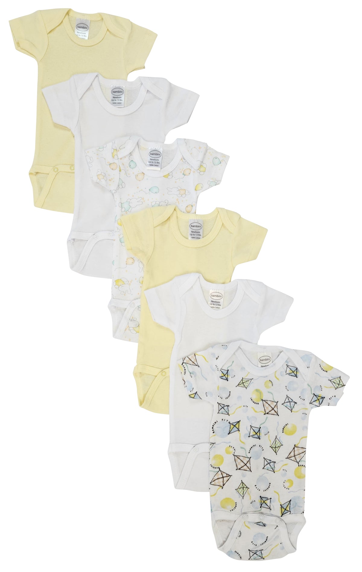 Unisex Baby 6 Pc Onezies NC_0449