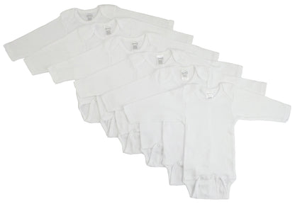 Long Sleeve White Onezie 6 Pack 009_009