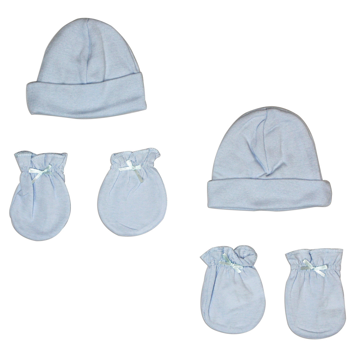 Boys Cap and Mittens 4 Piece Layette Set LS_0046