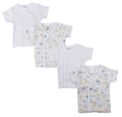 Infant Side Snap Short Sleeve Shirt - 4 Pack NC_0202