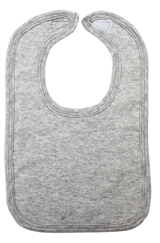 Heather Grey Interlock Bib 1023.GREY