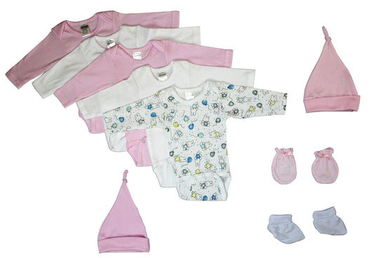 Newborn Baby Girl 9 Pc Layette Baby Shower Gift Set LS_0061