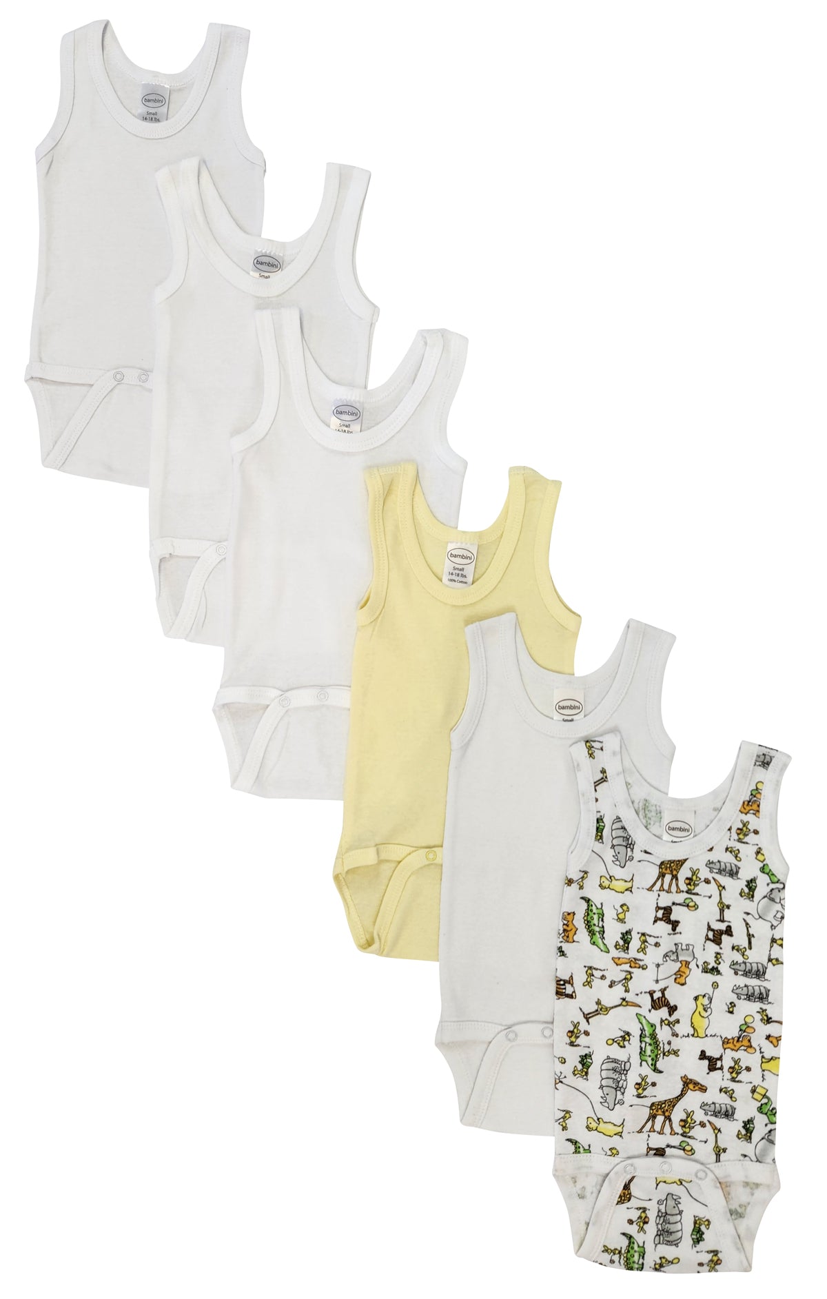 Unisex Baby 6 Pc Onezies and Tank Tops NC_0497