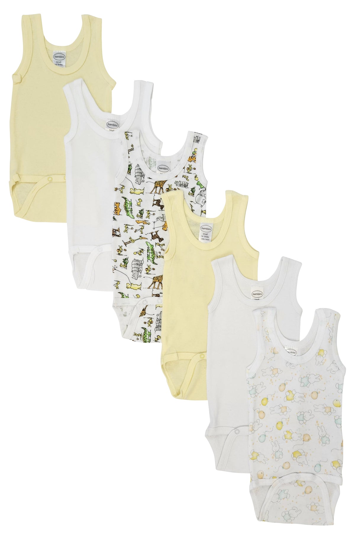 Unisex Baby 6 Pc Onezies and Tank Tops NC_0501