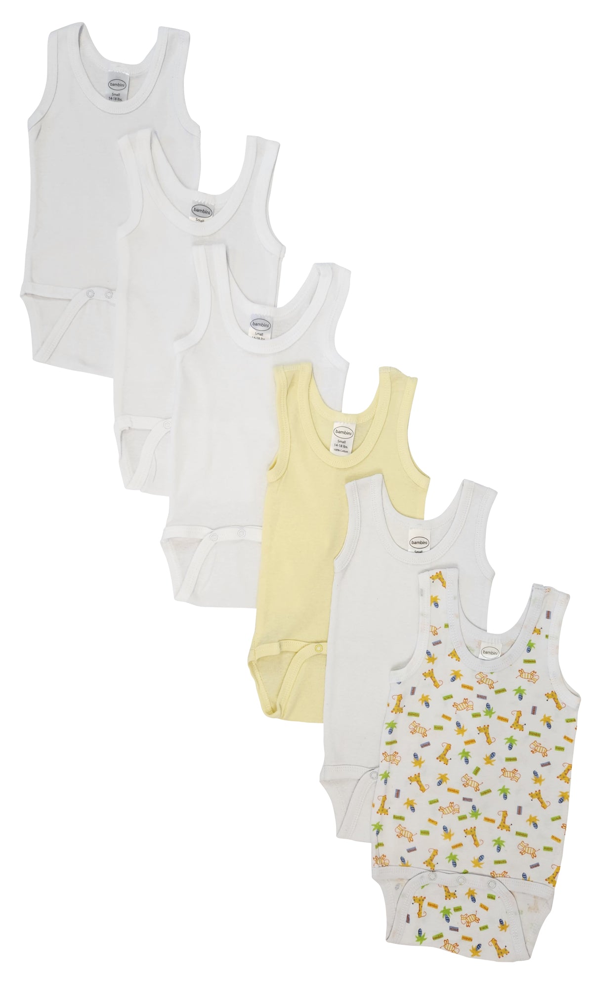 Unisex Baby 6 Pc Onezies and Tank Tops NC_0507