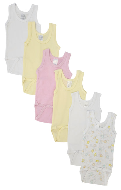 Baby Girl 6 Pc Onezies and Tank Tops NC_0519