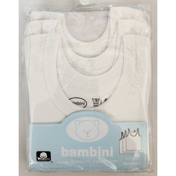 Bambini White Tank Top 3 Pack 034Pack