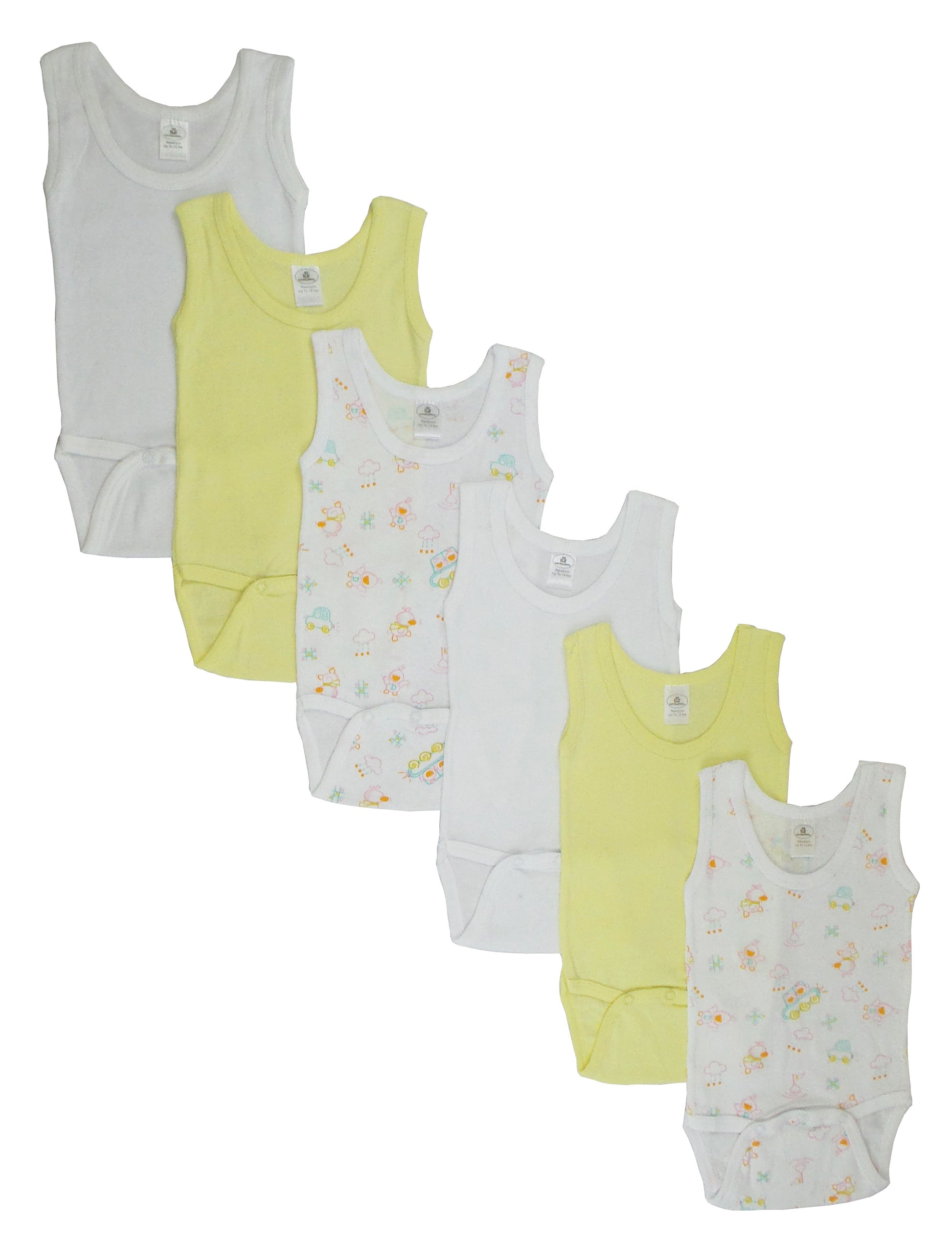 Girls Tank Top Onezies 6 Pack 111AY_111AY