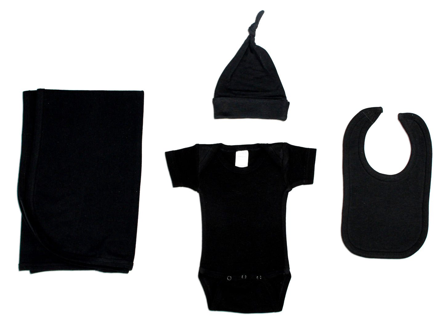 Black 4 Piece Layette Set LS_0069