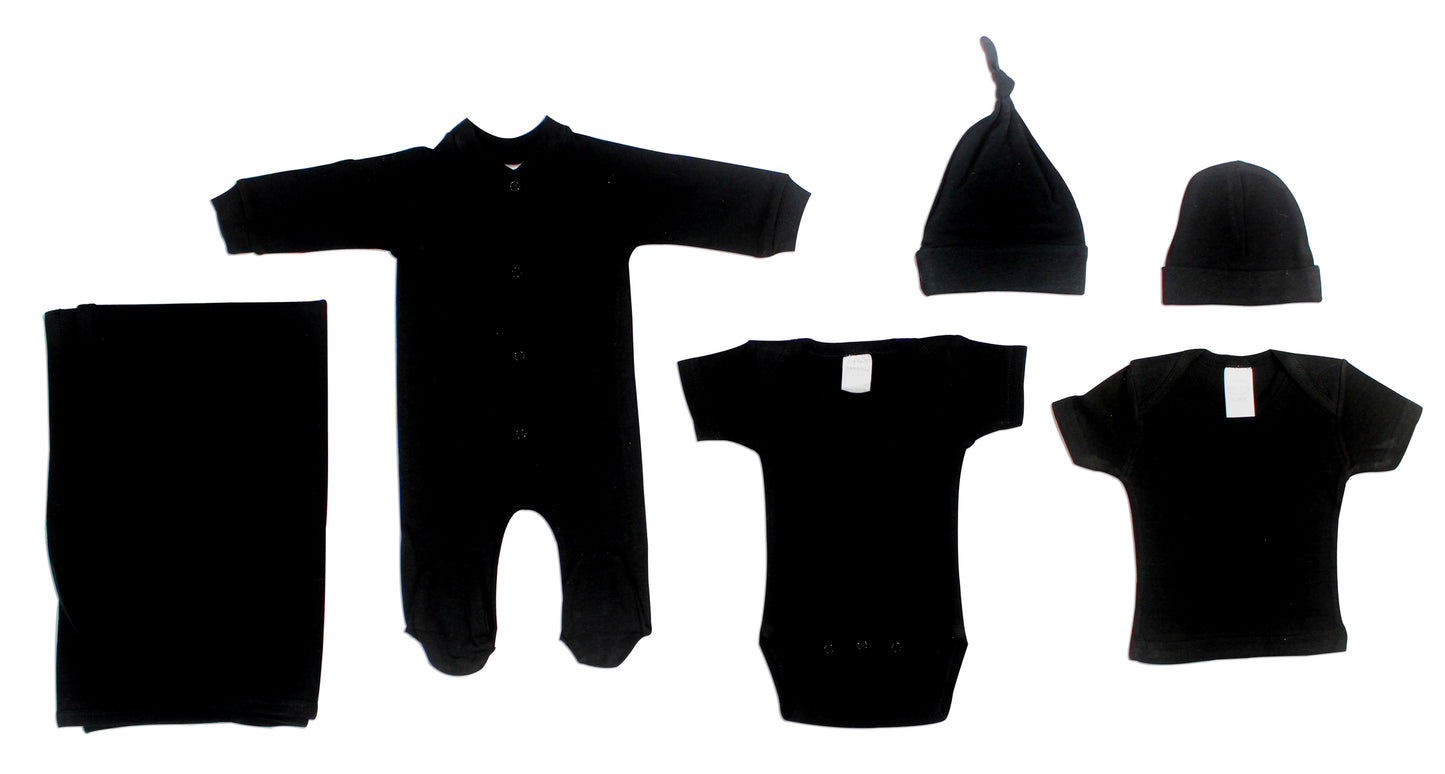 Black 6 Piece Layette Set LS_0071