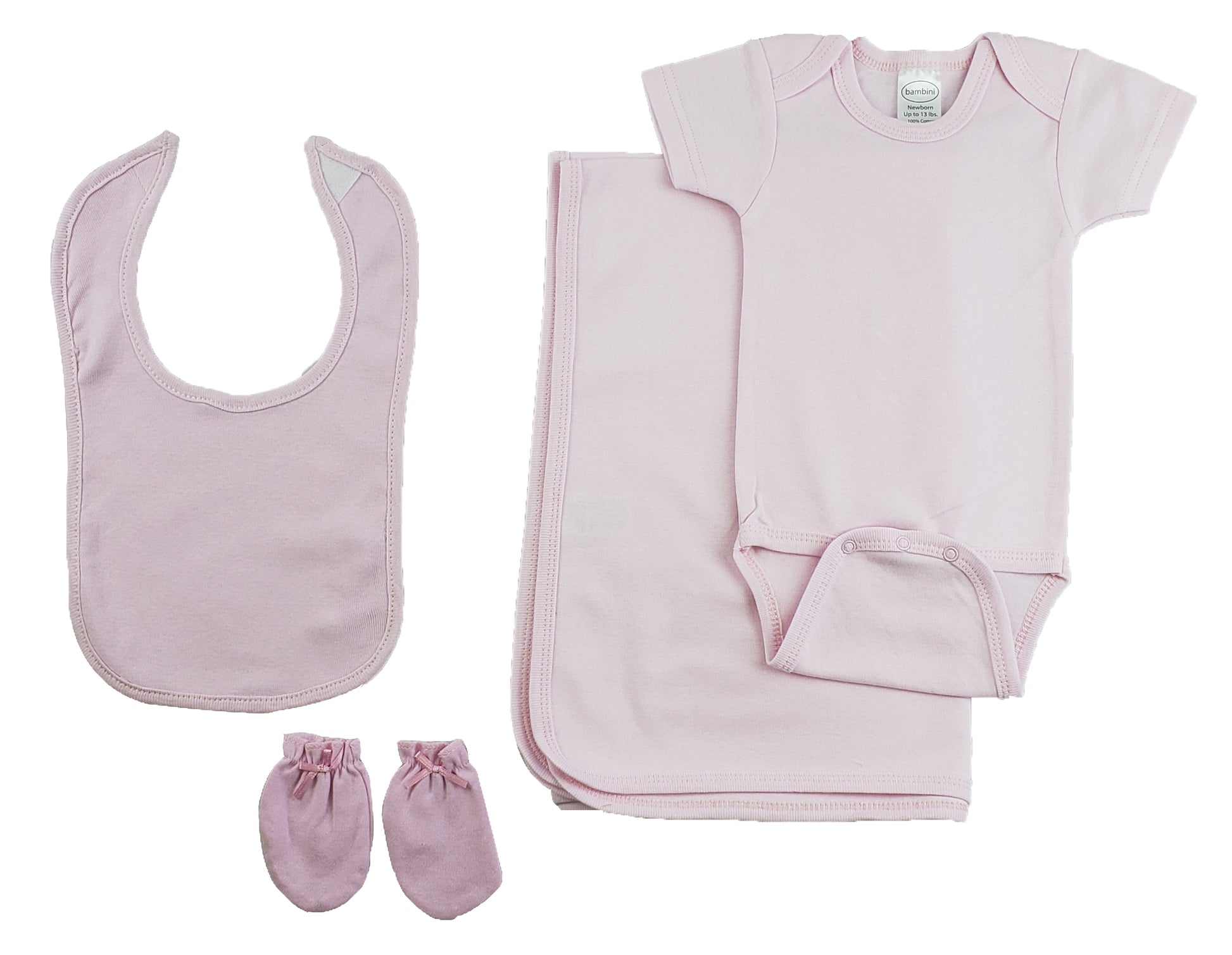 Girls 4 Piece Pink Layette Set CS_0189