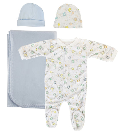 Boy Newborn Baby 4 Pc Layette Sets NC_0948