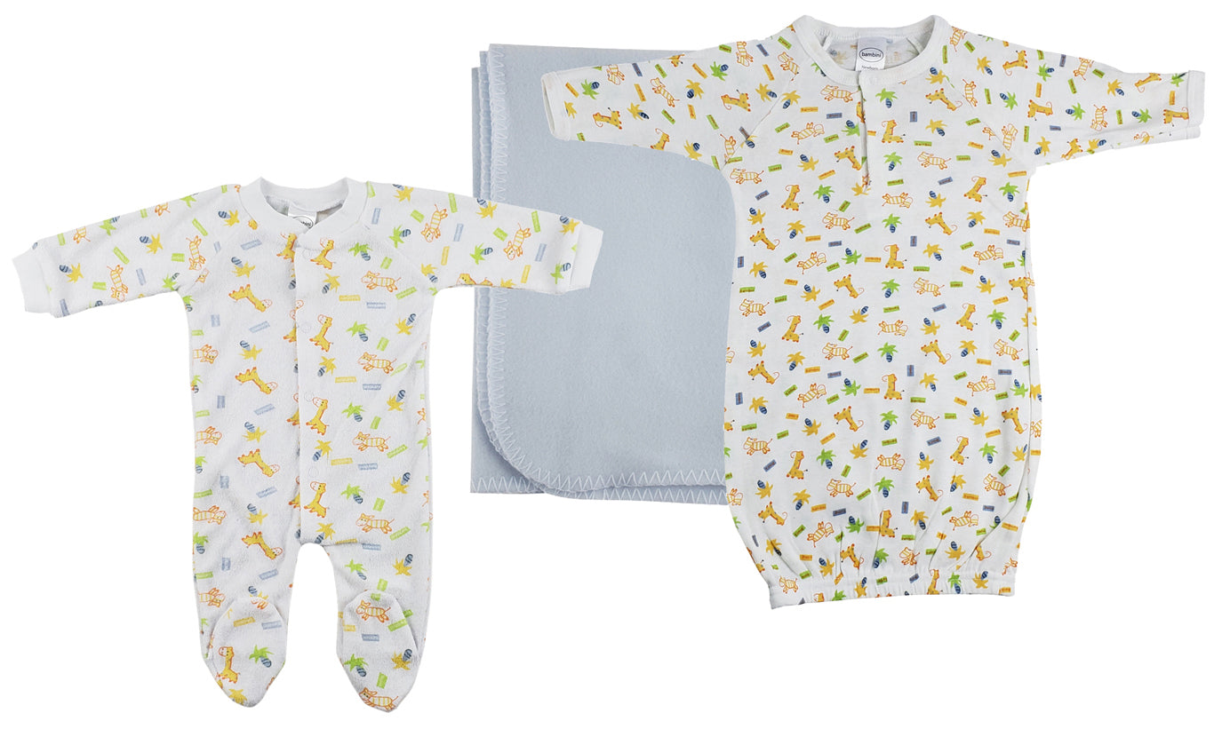 Boy Newborn Baby 3 Pc Layette Sets NC_0953