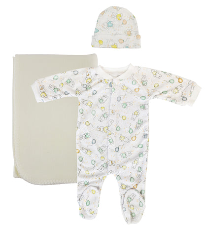 Unisex Newborn Baby 3 Pc Layette Sets NC_0968