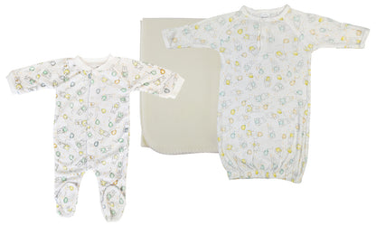 Unisex Newborn Baby 3 Pc Layette Sets NC_0970