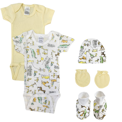 Unisex Newborn Baby 5 Pc Layette Sets NC_0563