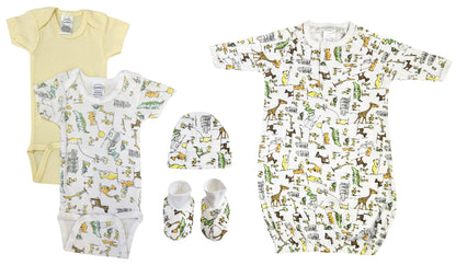 Unisex Newborn Baby 5 Pc Layette Sets NC_0564