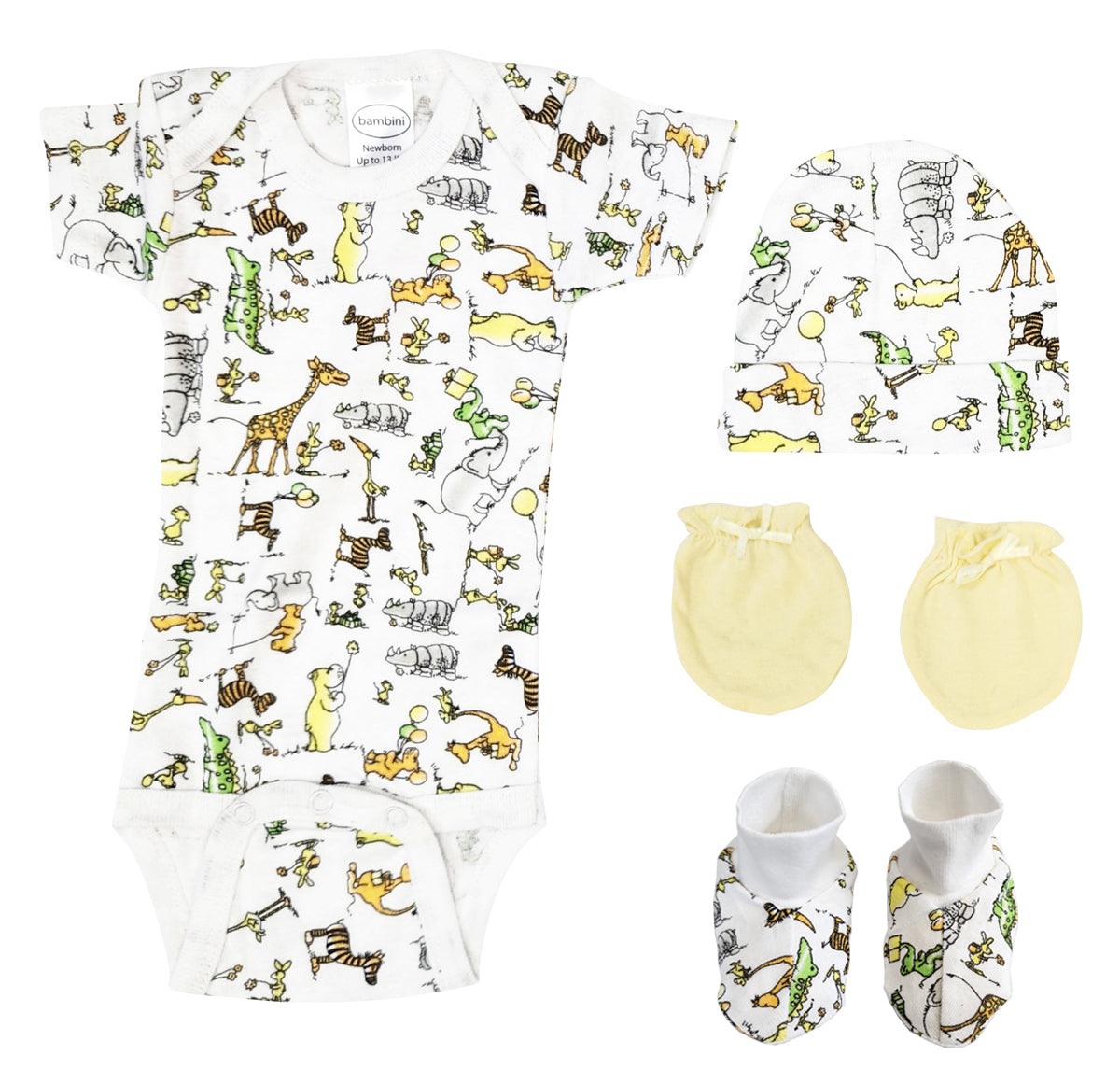 Unisex Newborn Baby 4 Pc Layette Sets NC_0566