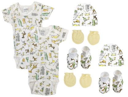 Unisex Newborn Baby 8 Pc Layette Sets NC_0568