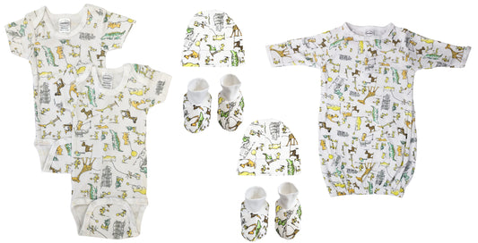 Unisex Newborn Baby 7 Pc Layette Sets NC_0569