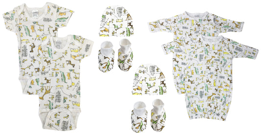 Unisex Newborn Baby 8 Pc Layette Sets NC_0571