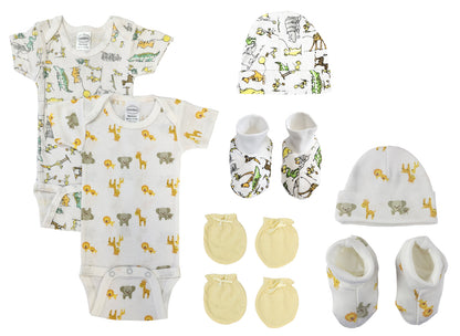 Unisex Newborn Baby 8 Pc Layette Sets NC_0576