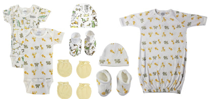 Unisex Newborn Baby 9 Pc Layette Sets NC_0578