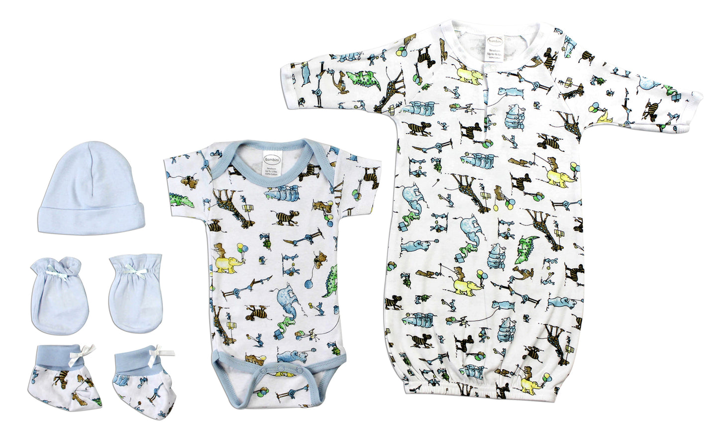 Newborn Baby Boys 5 Pc Layette Baby Shower Gift Set LS_0079