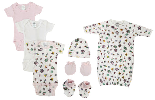 Newborn Baby Girl 7 Pc Layette Sets NC_0587