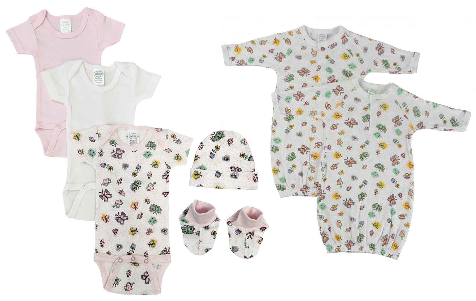 Newborn Baby Girl 7 Pc Layette Sets NC_0590