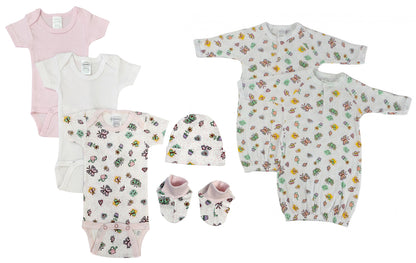 Newborn Baby Girl 7 Pc Layette Sets NC_0590