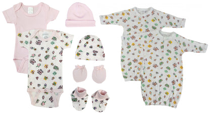 Newborn Baby Girl 8 Pc Layette Sets NC_0605