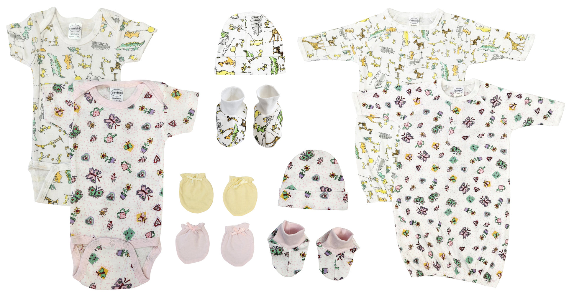 Newborn Baby Girl 10 Pc Layette Sets NC_0616