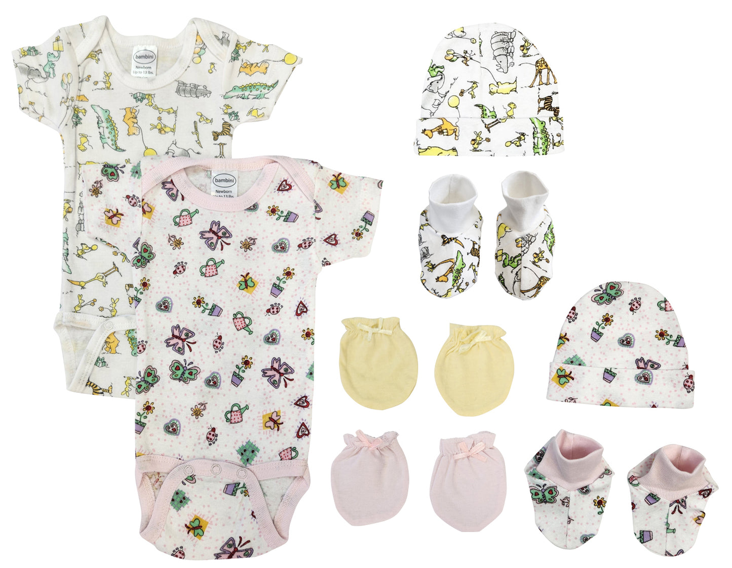 Newborn Baby Girl 8 Pc Layette Sets NC_0608