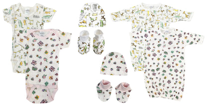 Newborn Baby Girl 8 Pc Layette Sets NC_0613