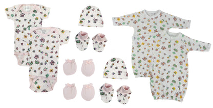 Newborn Baby Girl 10 Pc Layette Sets NC_0622