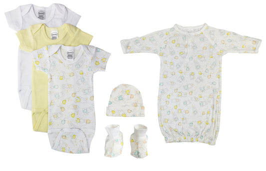 Unisex Newborn Baby 6 Pc Layette Sets NC_0640