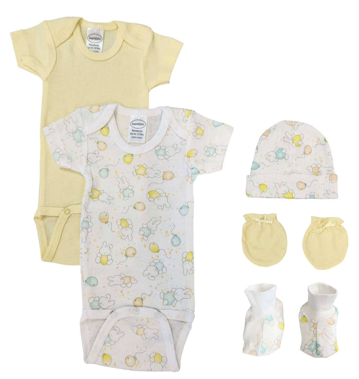 Unisex Newborn Baby 5 Pc Layette Sets NC_0644