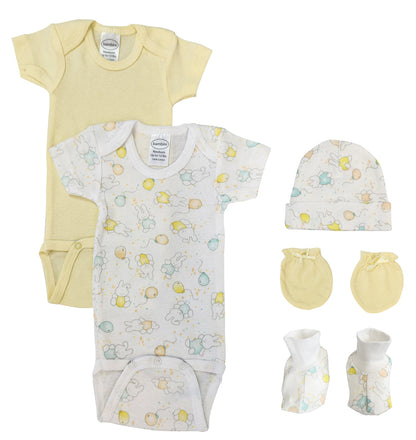 Unisex Newborn Baby 5 Pc Layette Sets NC_0644