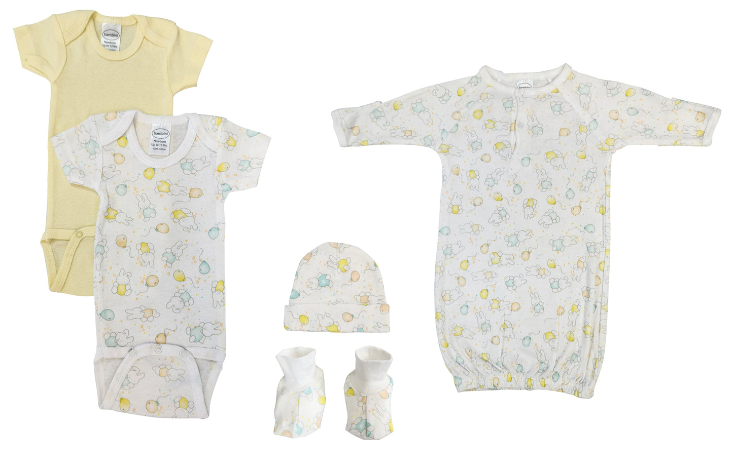 Unisex Newborn Baby 5 Pc Layette Sets NC_0645