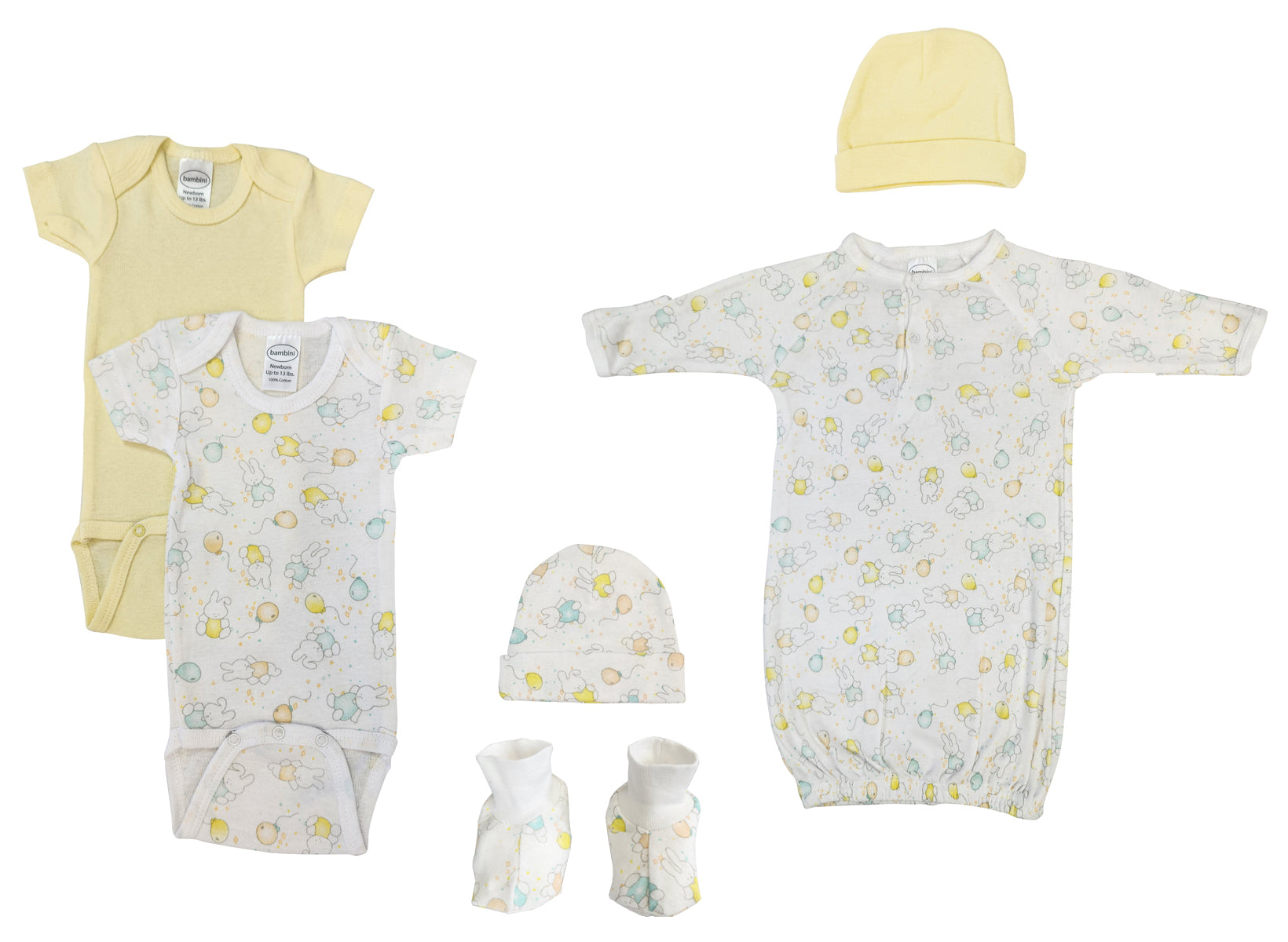 Unisex Newborn Baby 7 Pc Layette Sets NC_0646