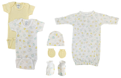 Unisex Newborn Baby 6 Pc Layette Sets NC_0647