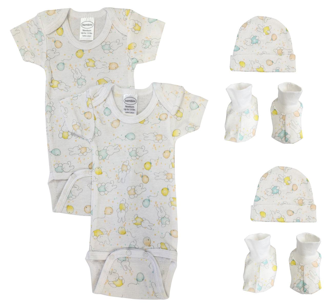 Unisex Newborn Baby 6 Pc Layette Sets NC_0657