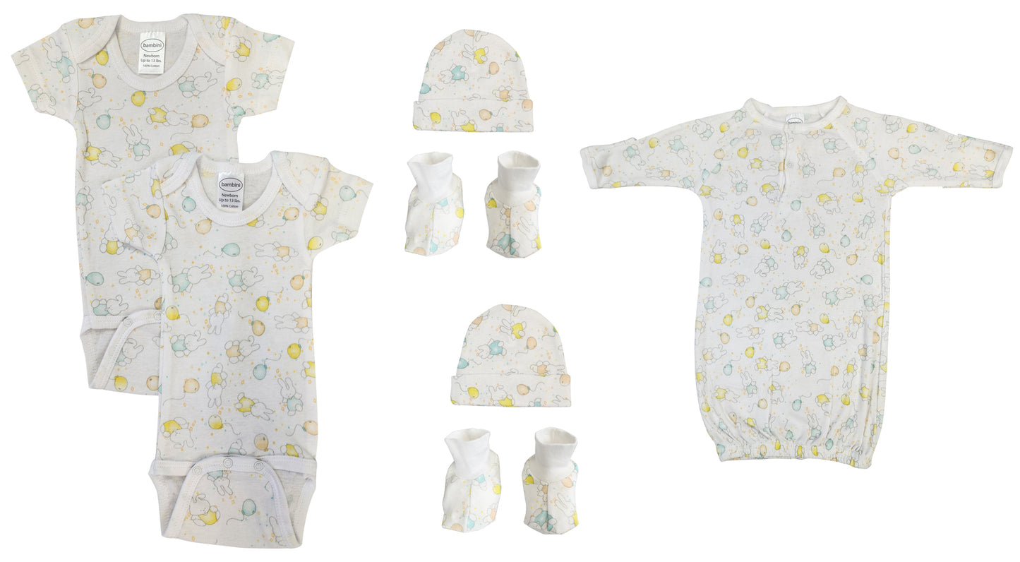 Unisex Newborn Baby 7 Pc Layette Sets NC_0659